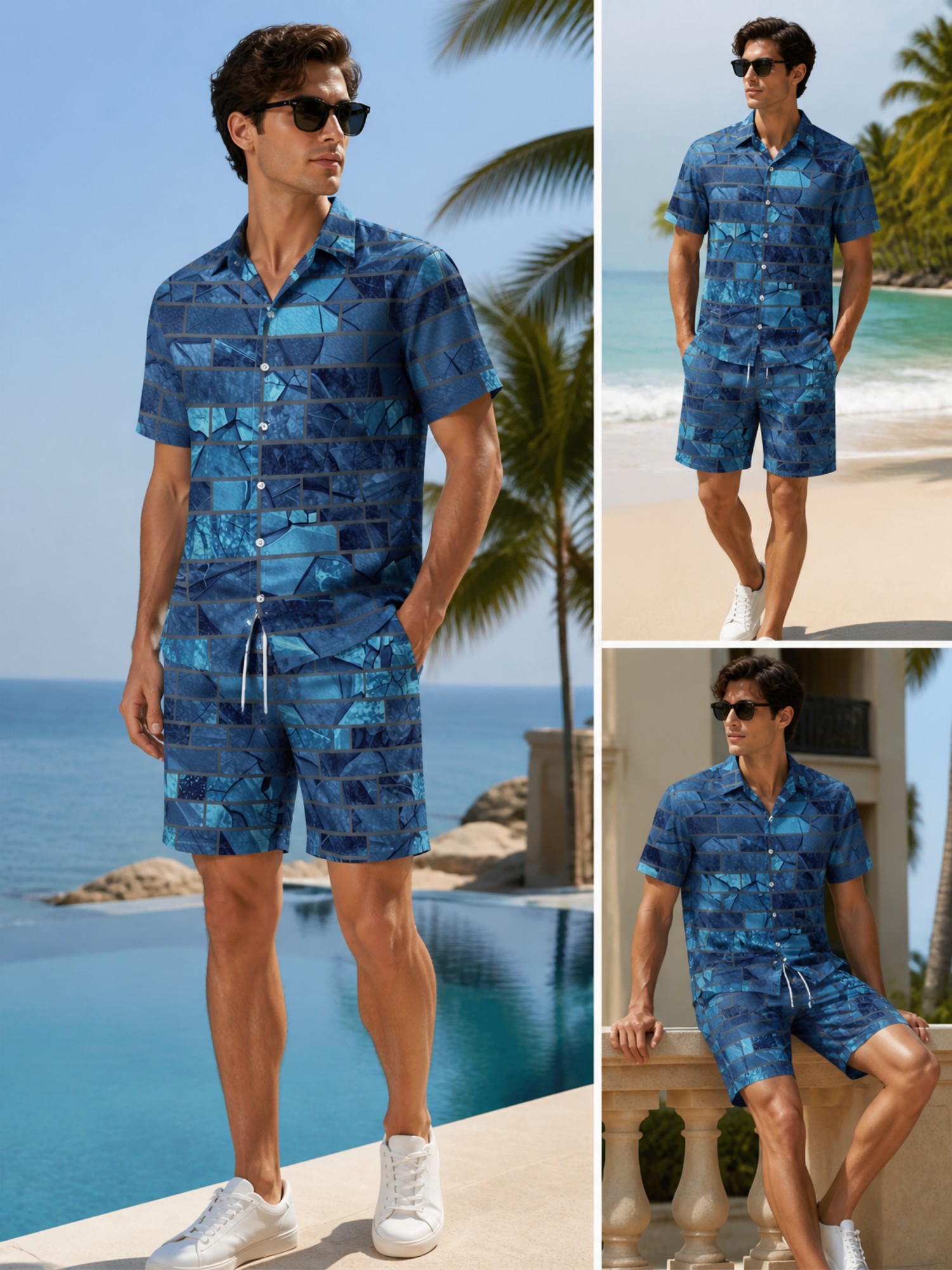 Printed Floral Shirt - Mens Floral Short Sleeve Shirt and