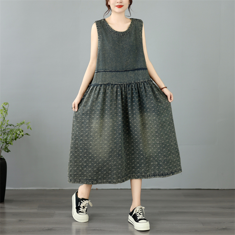 Denim Skirt Midi Vintage - High-End plus Size Women's Dress Vintage