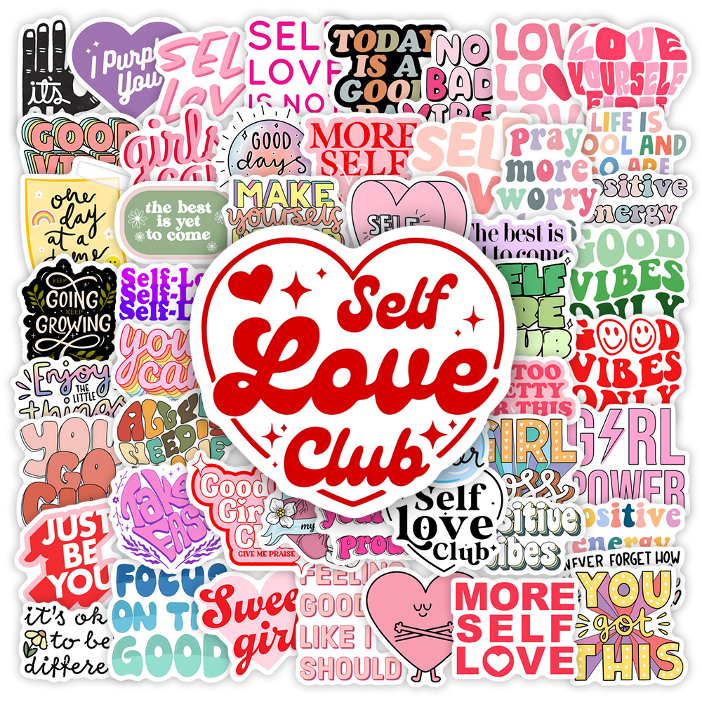 Vintage Fashion Magazines - Girl Selflove club Stickers Positive Energies