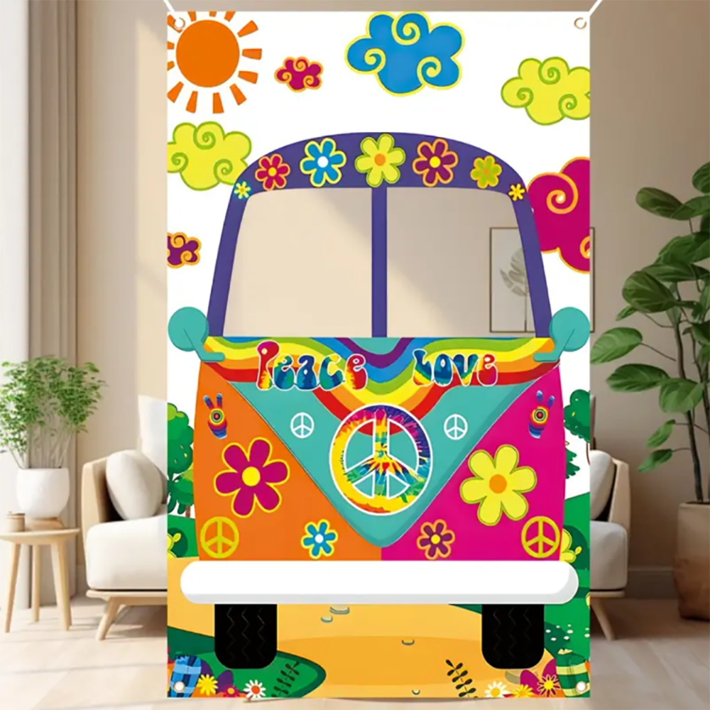 Vintage Fashion Photos - Vintage Hippie Bus Photo Booth Props