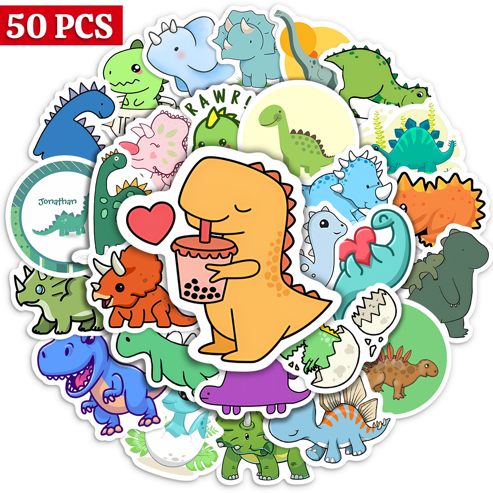 Vintage Fashion Magazines - Cute Lovely dinosaur Stickers Kawaii Animal