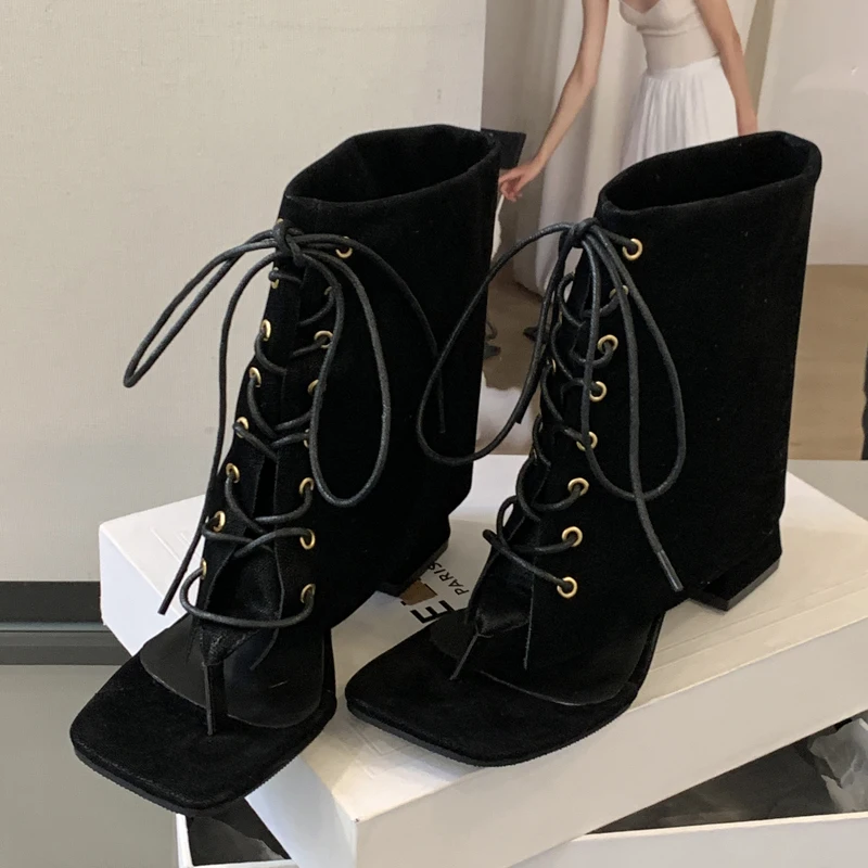 Vintage Fashion Designer - Aneikeh 2026 Street Style Ankle Boots