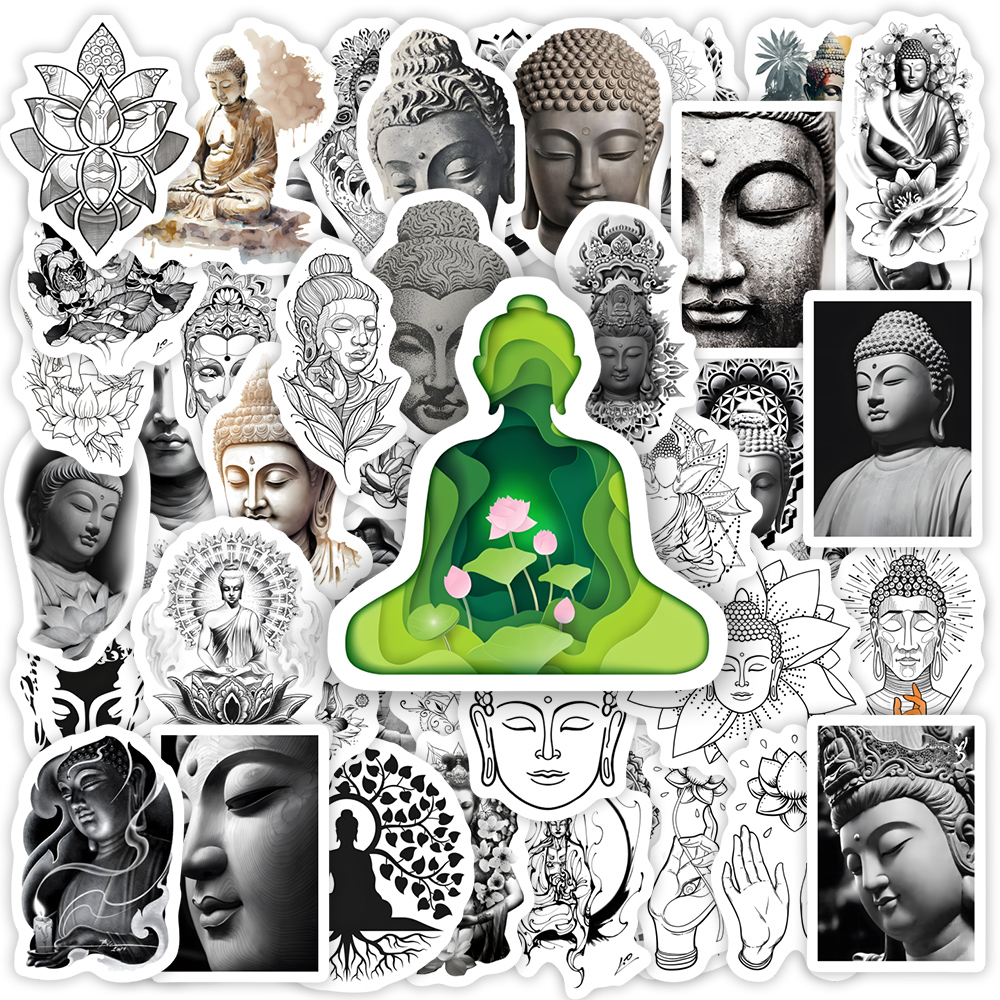 Vintage Fashion Magazines - Buddha Aesthetics Stickers Yoga Sakyamuni Bodhisattva