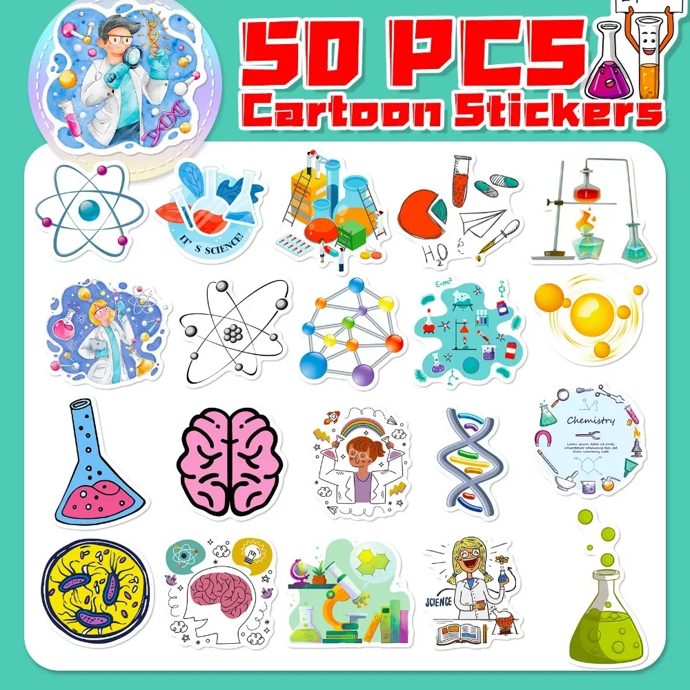 50PCS Cartoon Science Lab Stic - Vintage Fashion Photos incelemesi ve fiyatı
