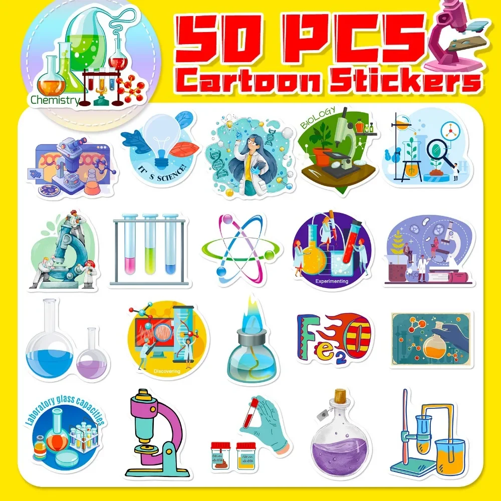 50PCS Cartoon Science Lab Stic - Vintage Fashion Photos incelemesi ve fiyatı