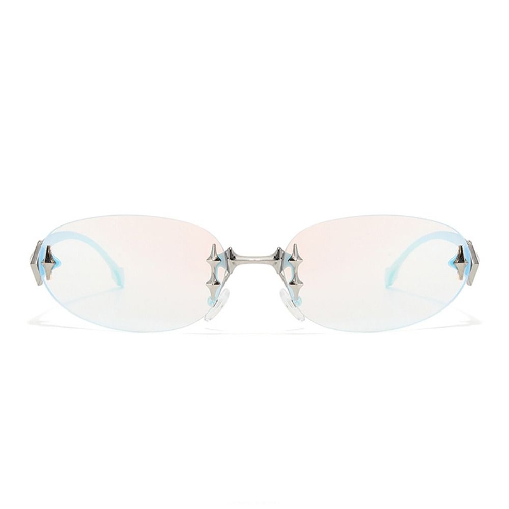 Y2K Style Frameless Sunglasses - Vintage Fashion Style Female incelemesi ve fiyatı