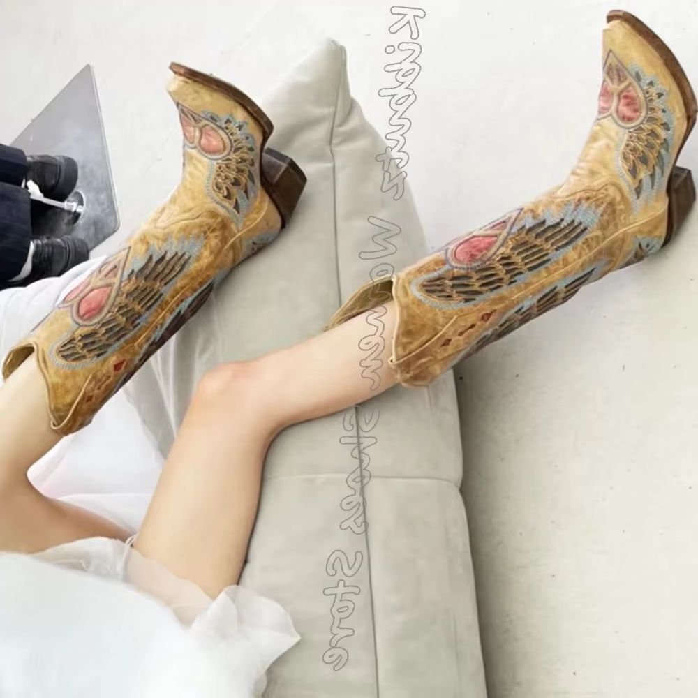 Embroidered Cowboy Western Boo - Vintage Fashion Boots incelemesi ve fiyatı