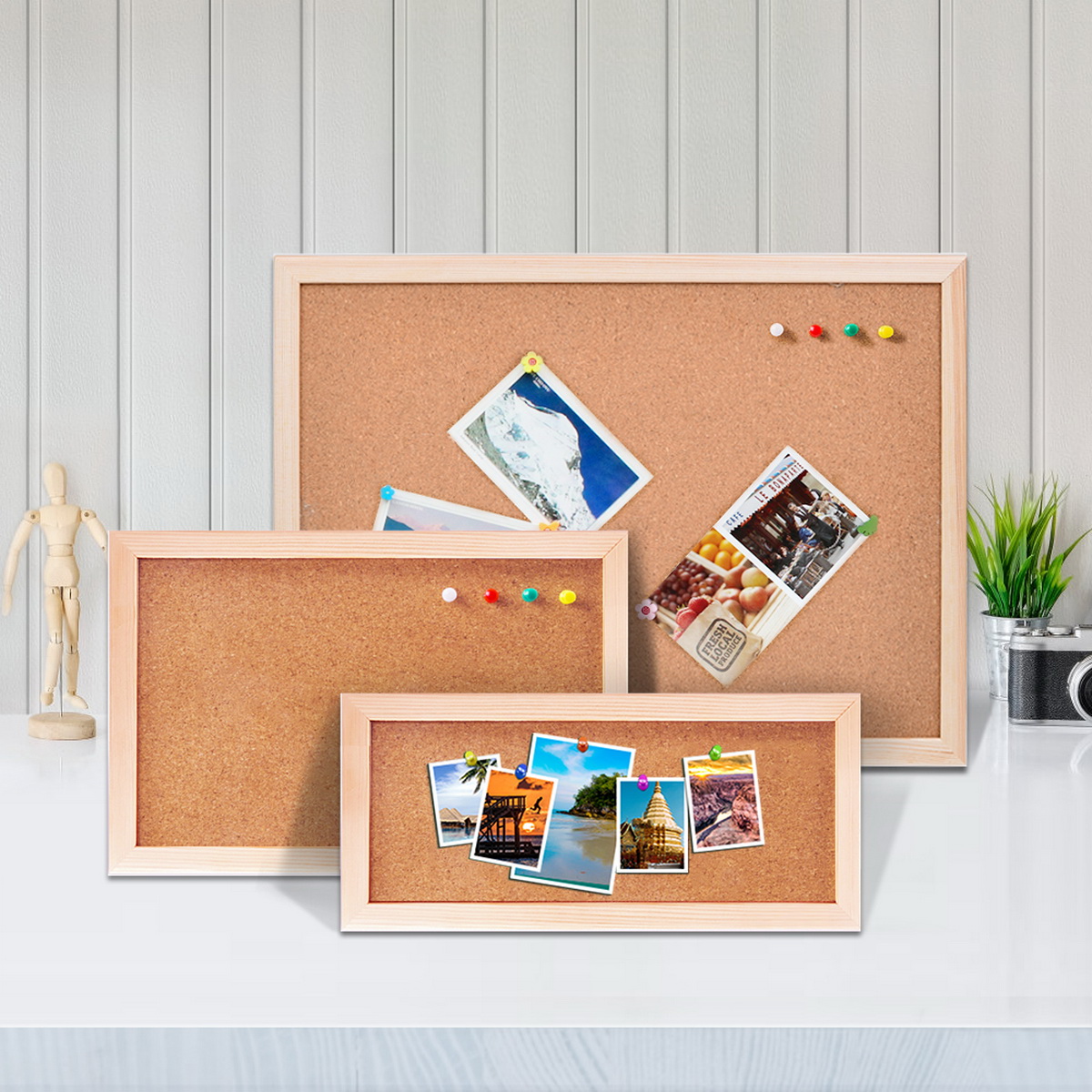 Vintage Pine Wood Frame Cork B - Vintage Fashion Photos incelemesi ve fiyatı