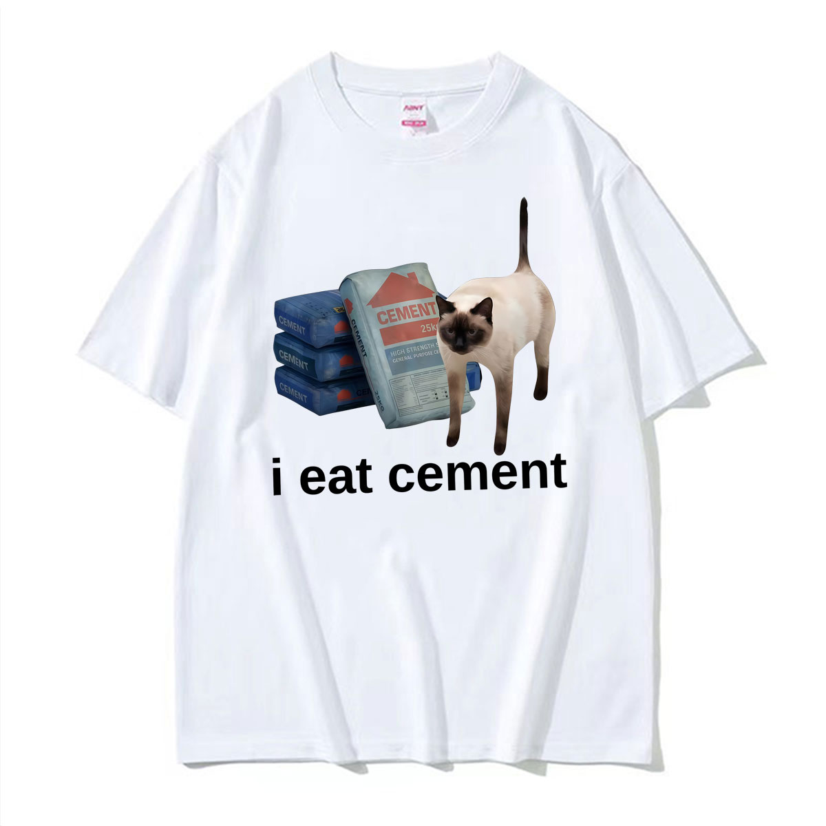 Funny I Eat Cement Cat Meme We - Vintage Fashion Gen Z incelemesi ve fiyatı