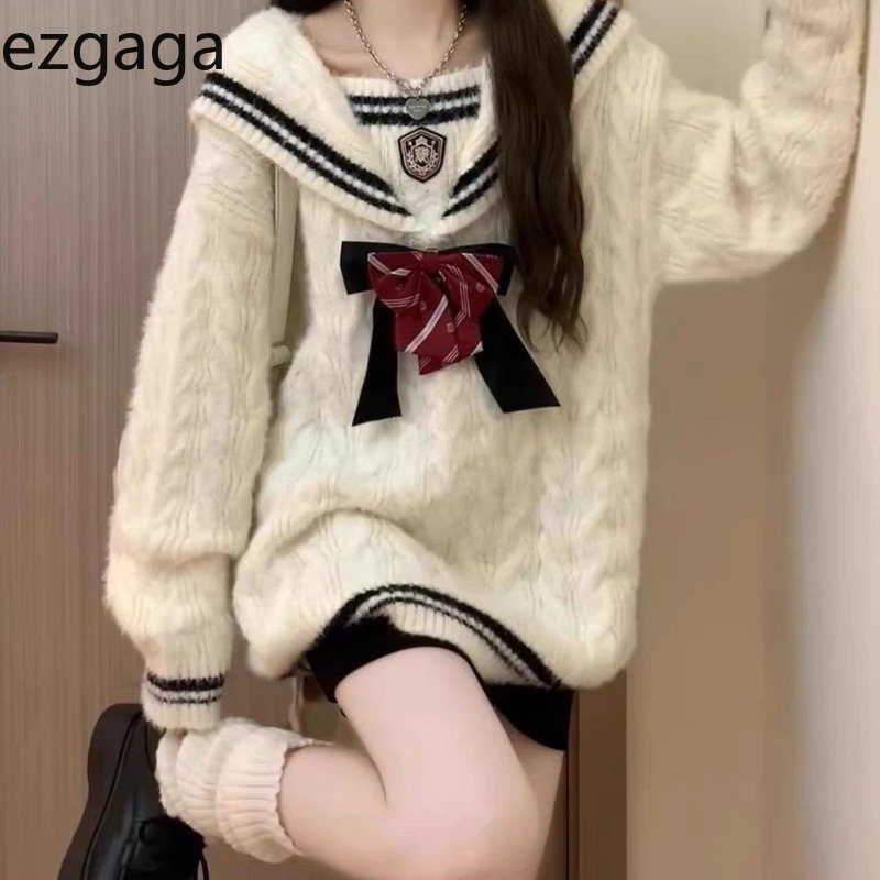 Ezgaga Knitted Sweater Women P - Vintage Fashion Style Female incelemesi ve fiyatı