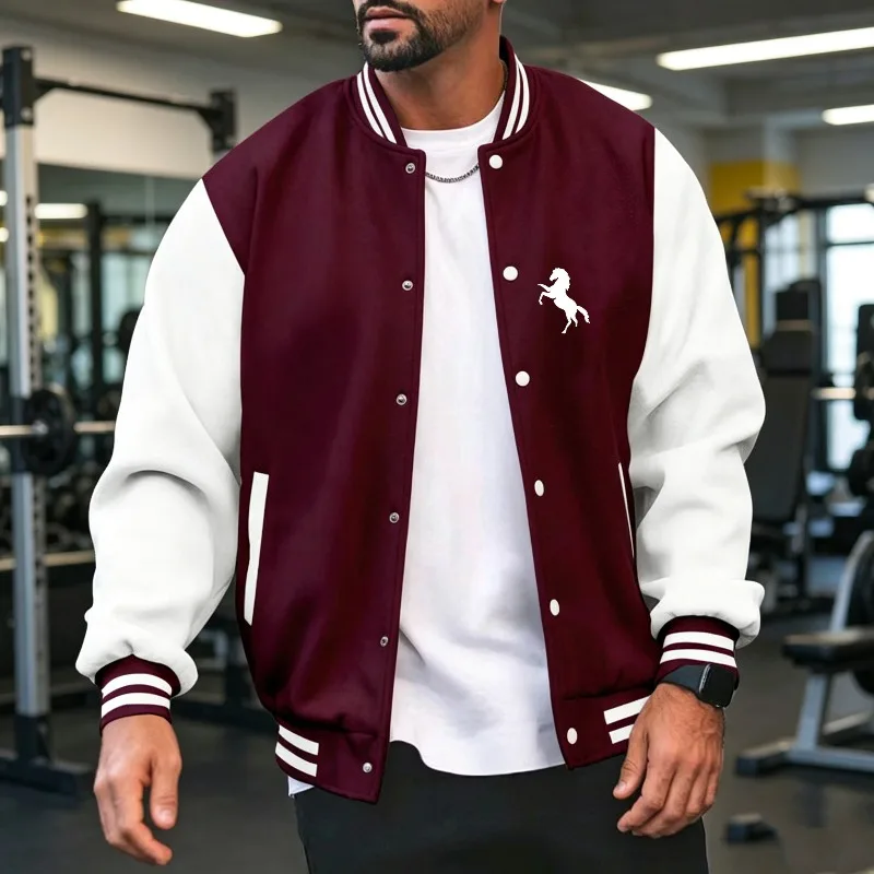 Men Color Block Baseball Jacke - Varsity Jacket Wool incelemesi ve fiyatı