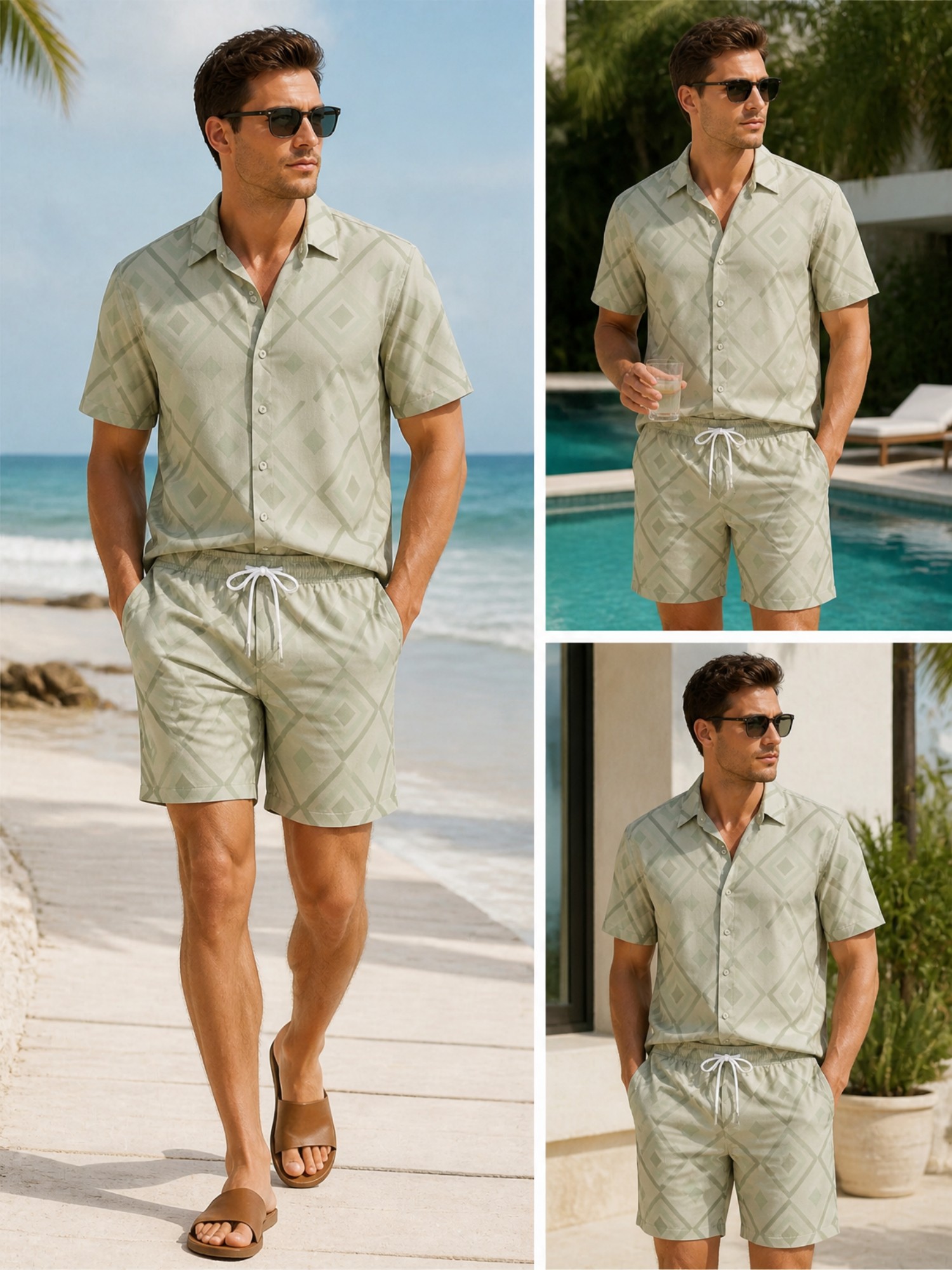 Mens Floral Short Sleeve Shirt - Printed Floral Shirt incelemesi ve fiyatı