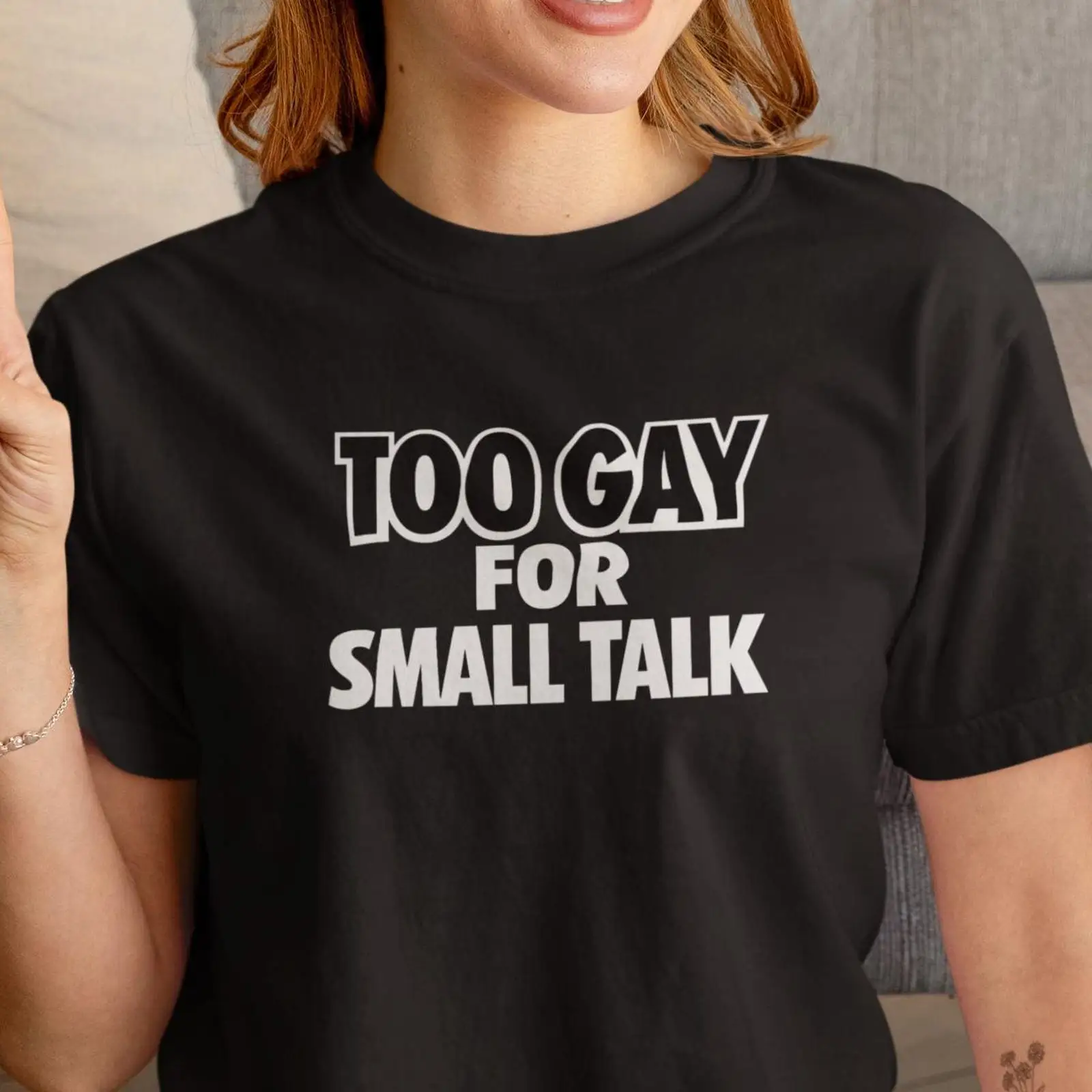 Too Gay For Small Talk T Shirt - Vintage Queer Fashion incelemesi ve fiyatı