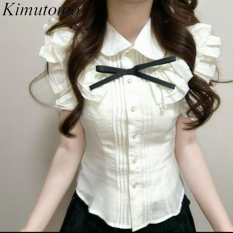 Kimutomo Shirts Women Vintage  - Vintage Fashion Style Female incelemesi ve fiyatı