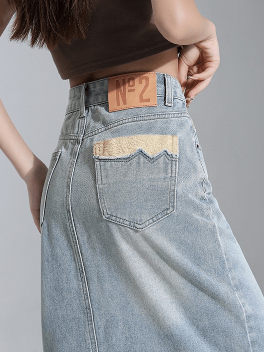 High Waist Denim Skirt Women's - Denim Skirt Midi Vintage incelemesi ve fiyatı