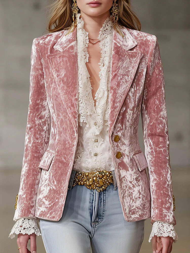 Elegant Velvet Blazer for Wome - Velvet Blazer Vintage incelemesi ve fiyatı