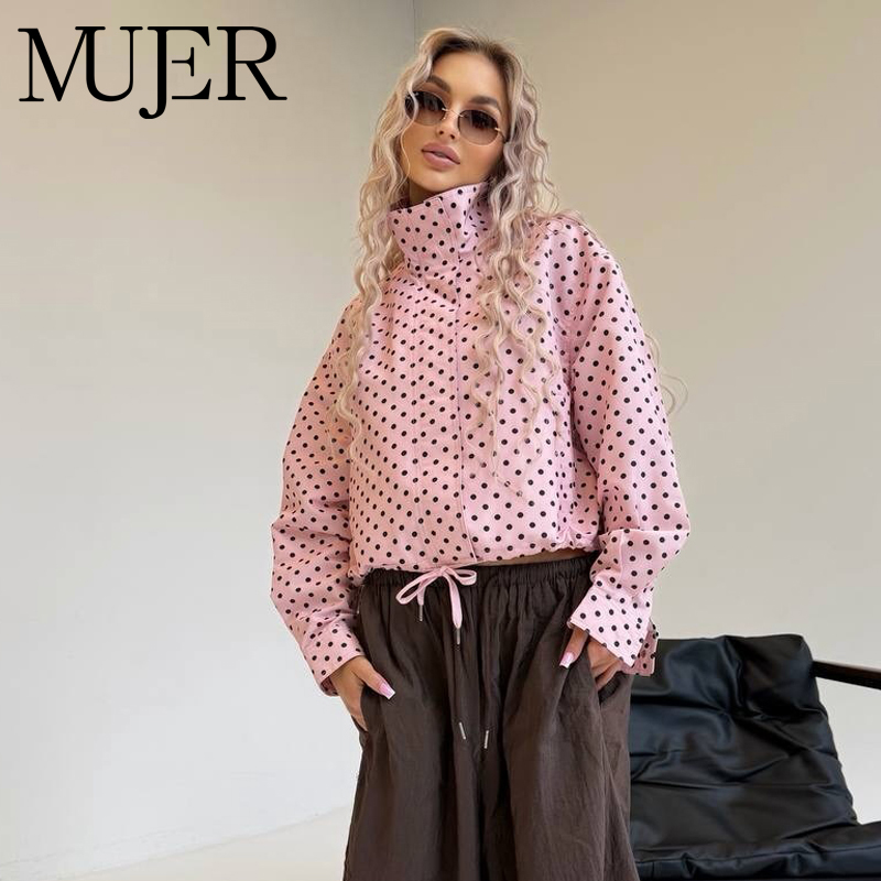 MUJER Polka Dot Women's Bomber - Varsity Jacket Wool incelemesi ve fiyatı
