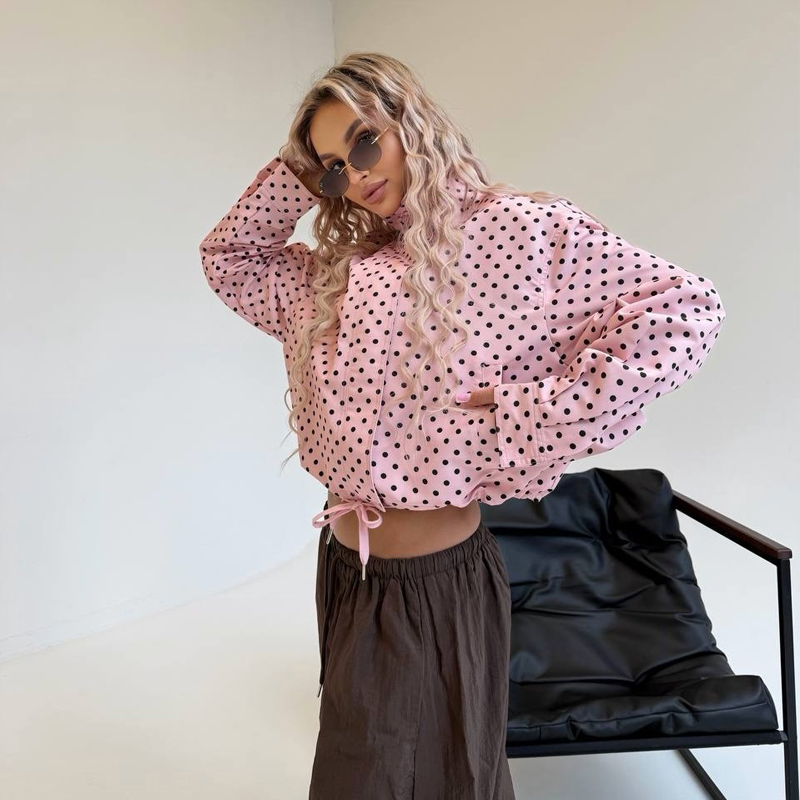 MUJER Polka Dot Women's Bomber - Varsity Jacket Wool incelemesi ve fiyatı