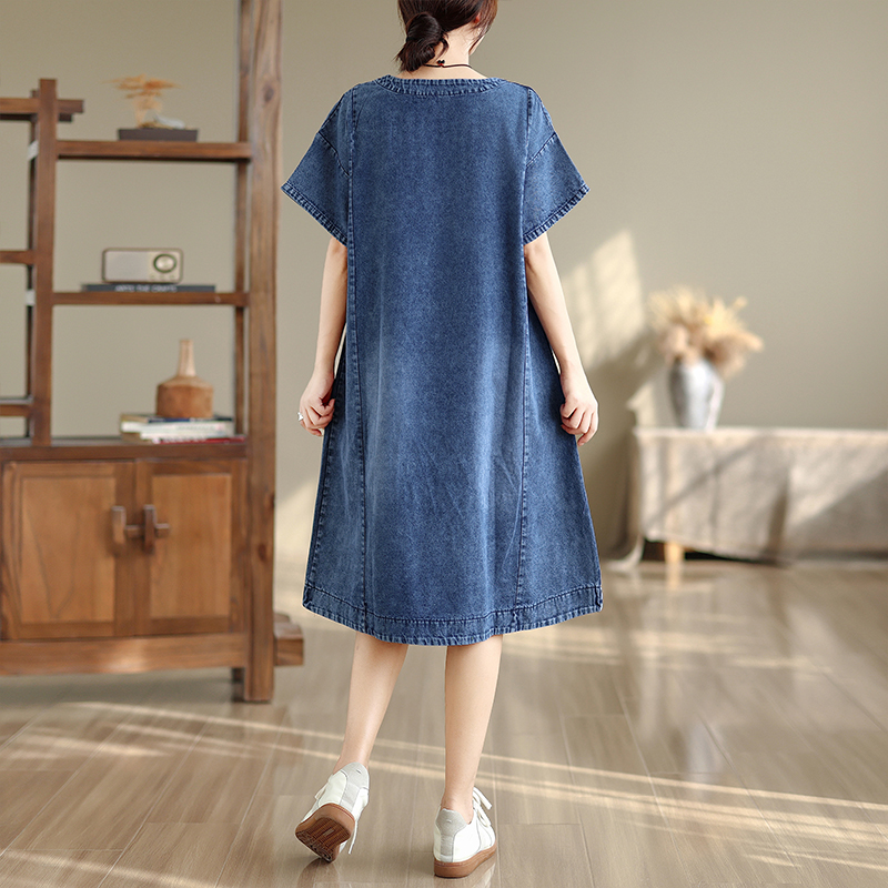High-End plus Size Midi Dress  - Denim Skirt Midi Vintage incelemesi ve fiyatı