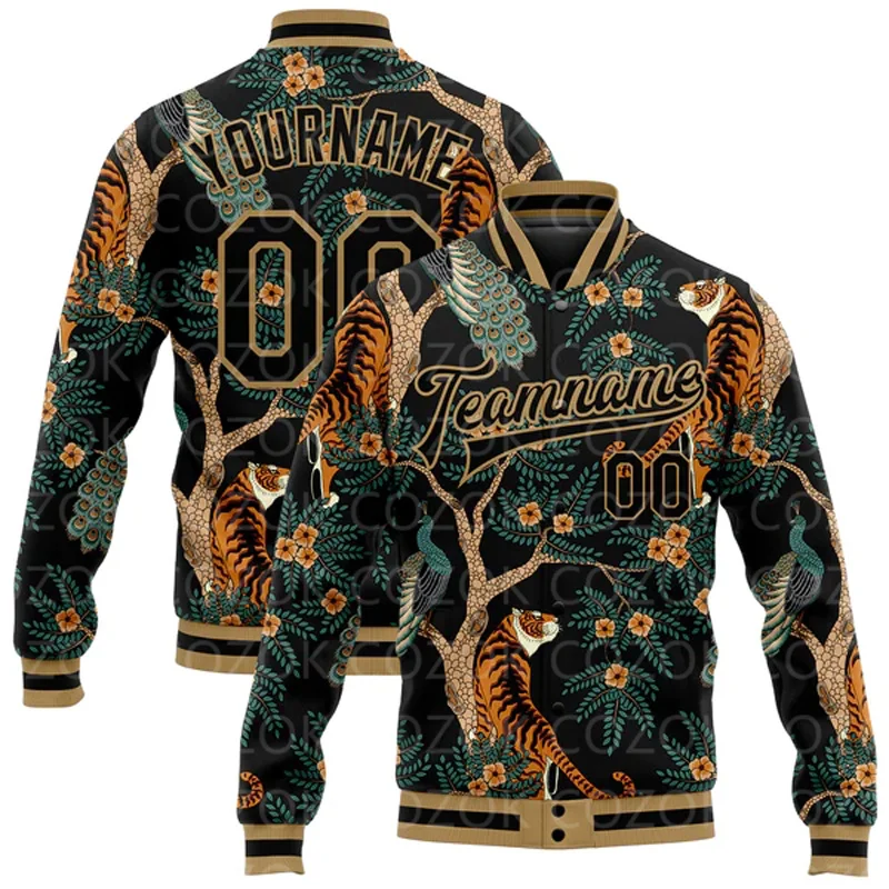 Custom Coconut tree 3D Printed - Varsity Jacket Wool incelemesi ve fiyatı