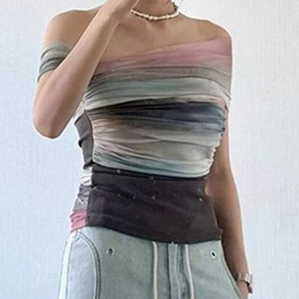 Women Summer Mesh Tie-Dye Off  - Vintage Fashion Boutique incelemesi ve fiyatı