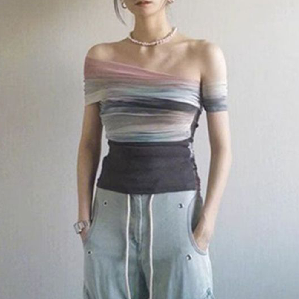 Women Summer Mesh Tie-Dye Off  - Vintage Fashion Boutique incelemesi ve fiyatı