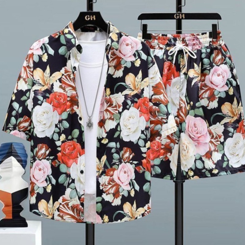 Summer Men Travel Outfit Ice S - Printed Floral Shirt incelemesi ve fiyatı