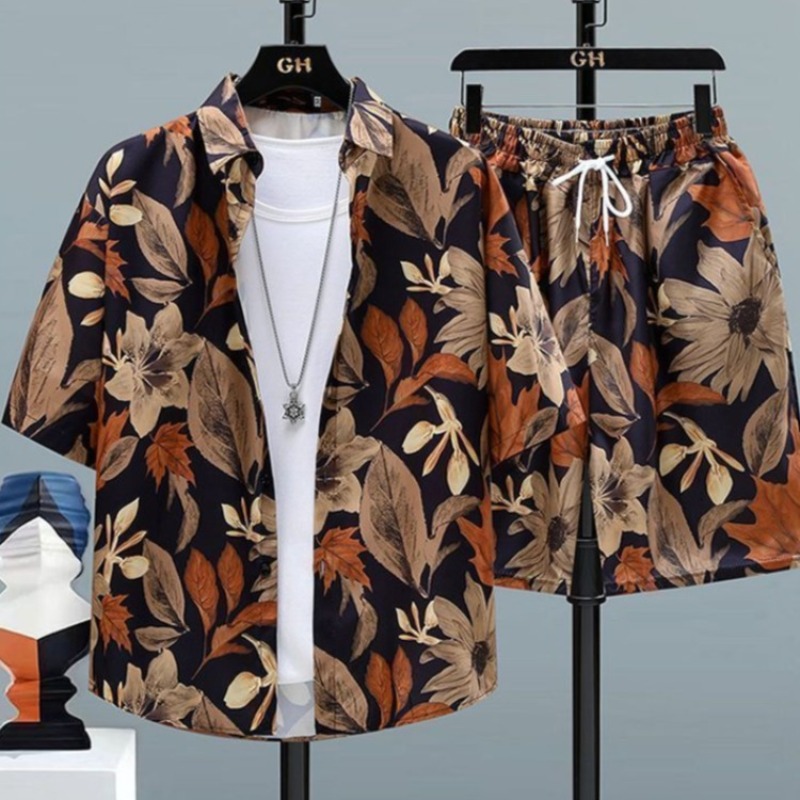 Summer Men Travel Outfit Ice S - Printed Floral Shirt incelemesi ve fiyatı