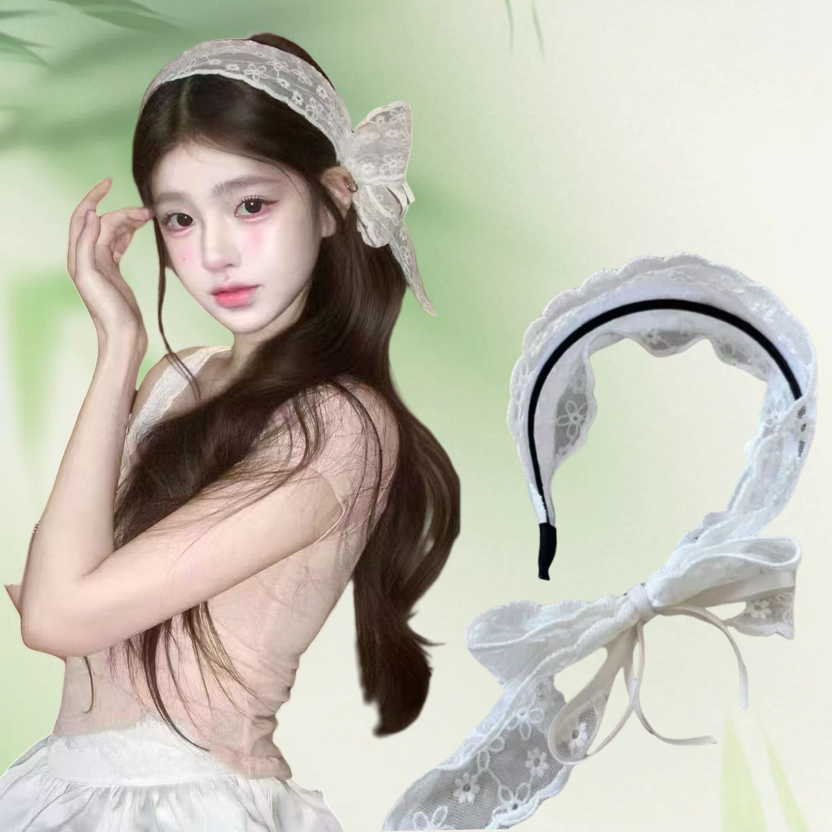 New Vintage Pastoral Lace Hair - Vintage Fashion Boutique incelemesi ve fiyatı