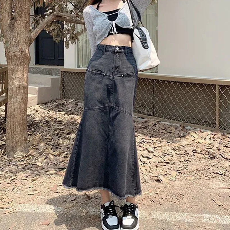 Vintage Women Denim Skirts Loo - Denim Skirt Midi Vintage incelemesi ve fiyatı