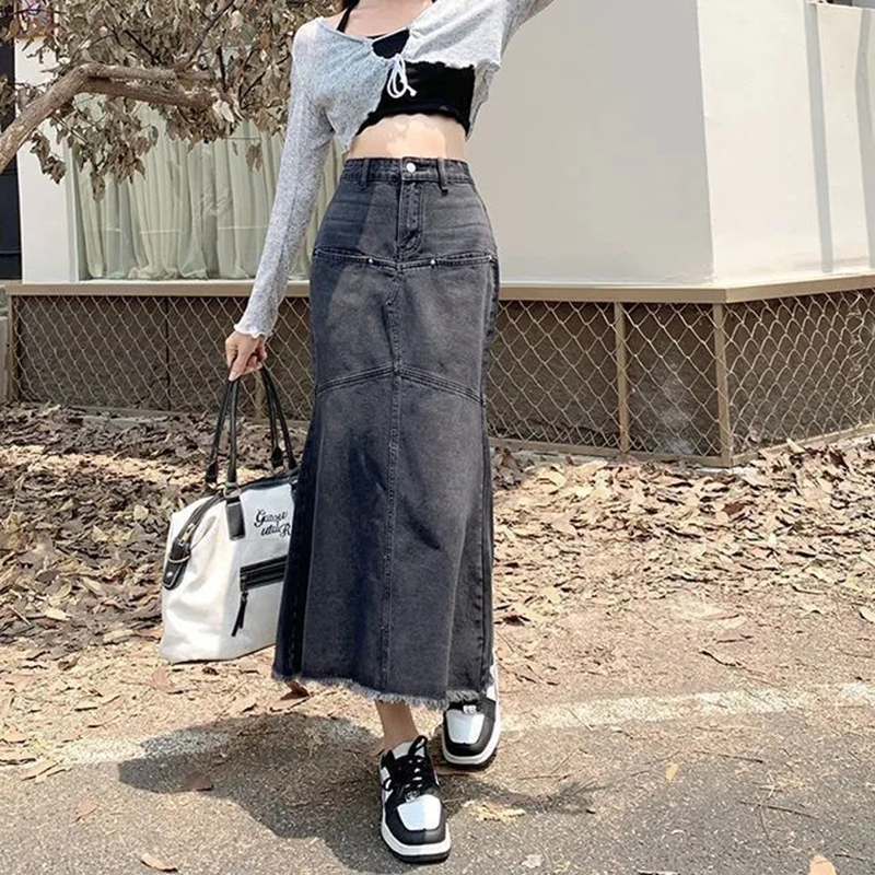 Vintage Women Denim Skirts Loo - Denim Skirt Midi Vintage incelemesi ve fiyatı