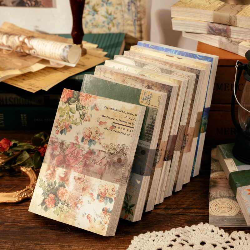 100 Sheets Vintage INS Floral  - Vintage Fashion Magazines incelemesi ve fiyatı