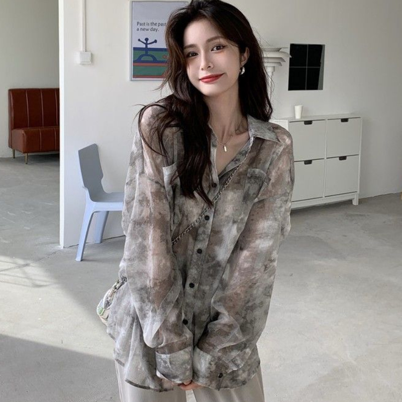 Tie Dye Shirts Women Loose Sun - Vintage Fashion Style Female incelemesi ve fiyatı