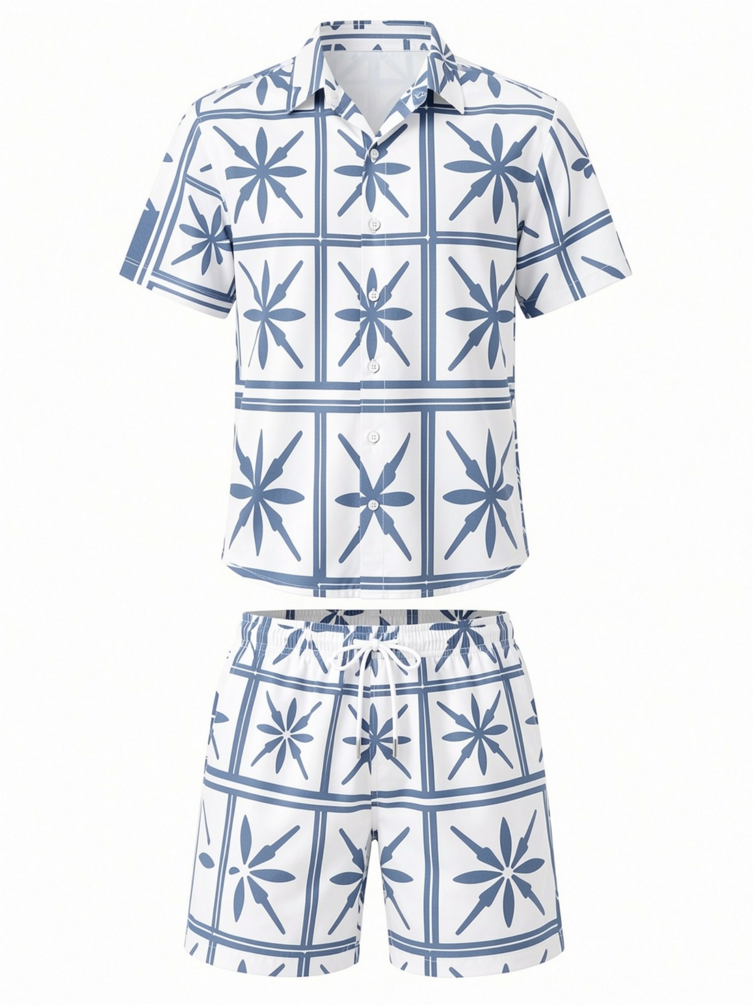 Mens Floral Short Sleeve Shirt - Printed Floral Shirt incelemesi ve fiyatı