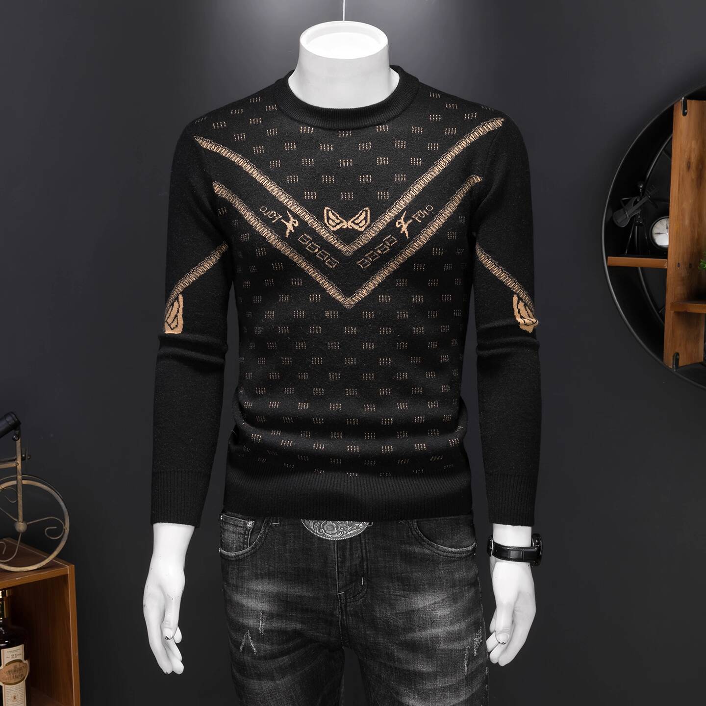 Vintage Fashion Sweater Men Wi - Vintage Fashion Outfits Men incelemesi ve fiyatı