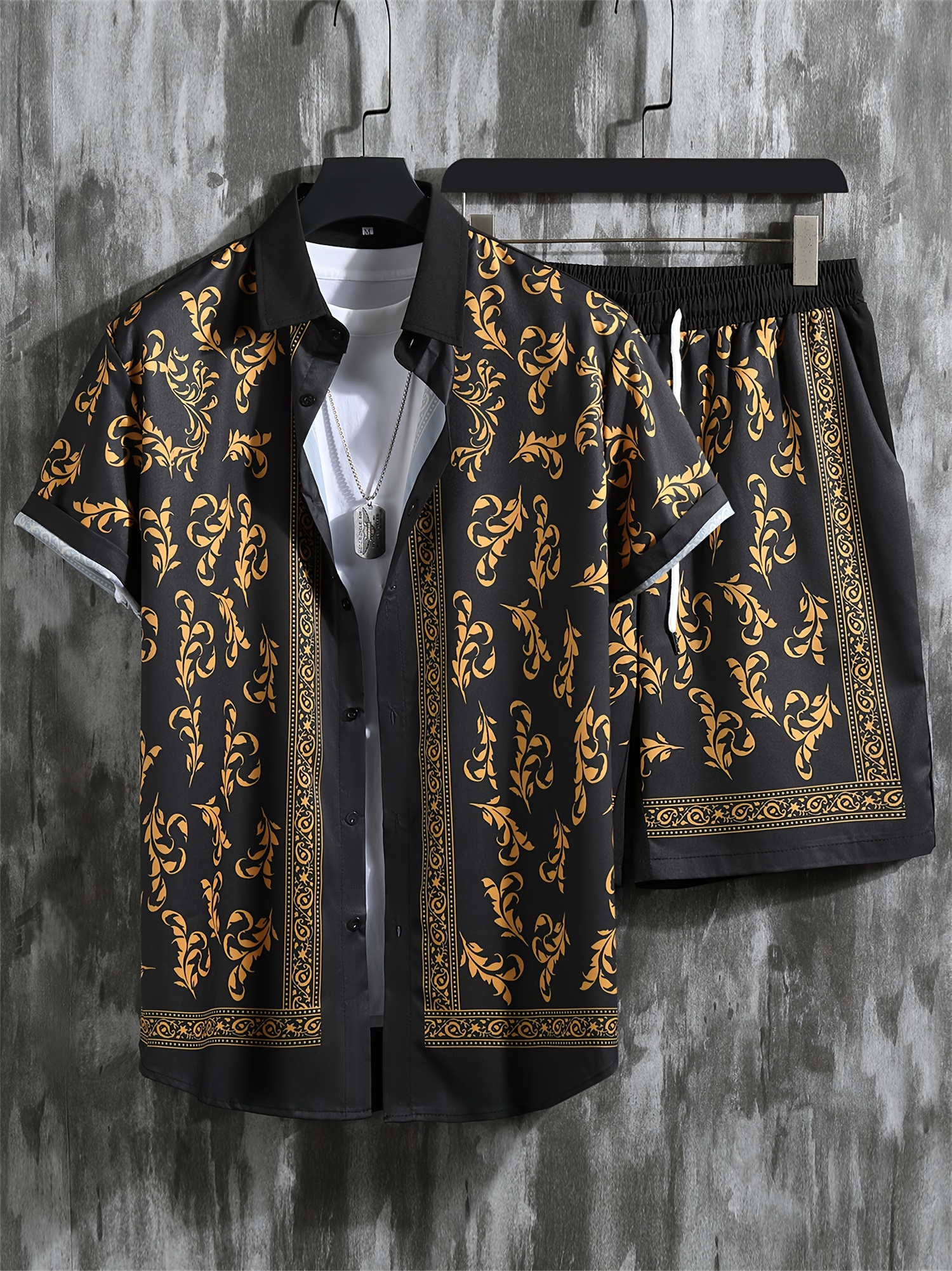 Men's Summer Floral Print Set  - Printed Floral Shirt incelemesi ve fiyatı