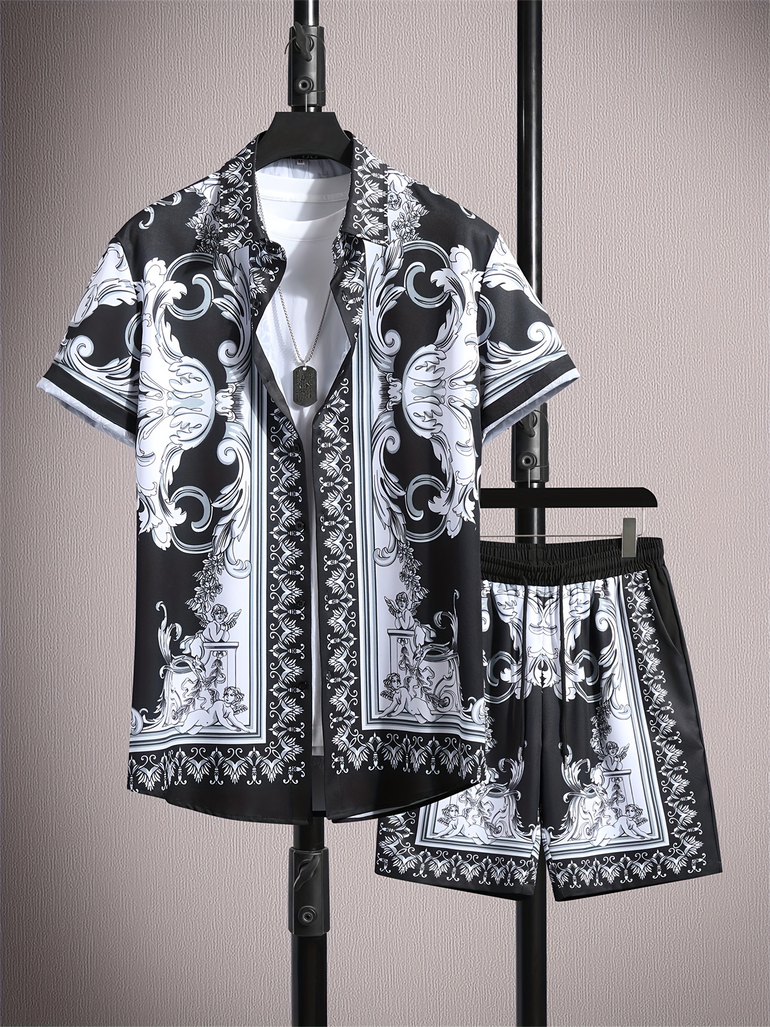 Men's Summer Floral Print Set  - Printed Floral Shirt incelemesi ve fiyatı