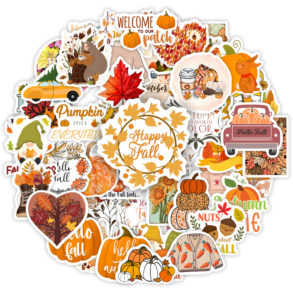 Cute Autumn Fall Stickers Vint - Vintage Fashion Magazines incelemesi ve fiyatı