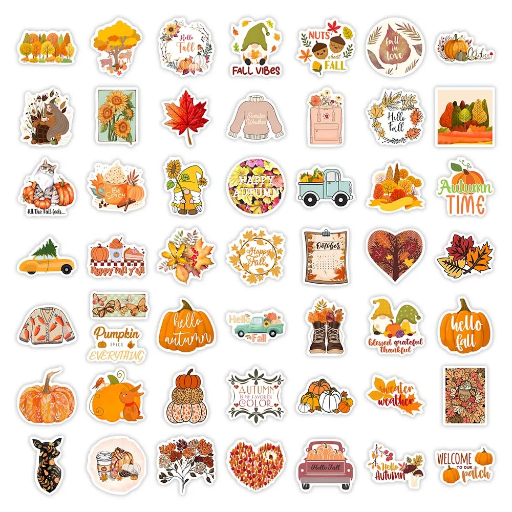 Cute Autumn Fall Stickers Vint - Vintage Fashion Magazines incelemesi ve fiyatı