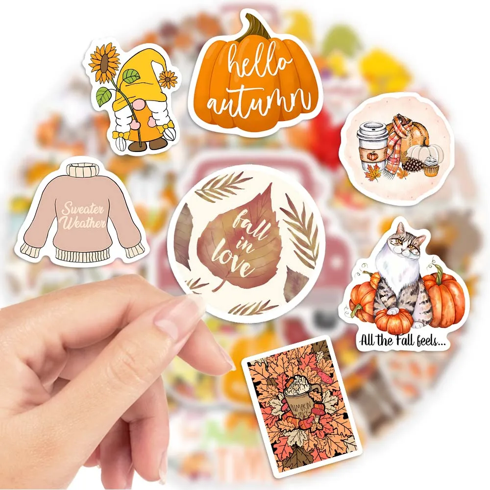 Cute Autumn Fall Stickers Vint - Vintage Fashion Magazines incelemesi ve fiyatı