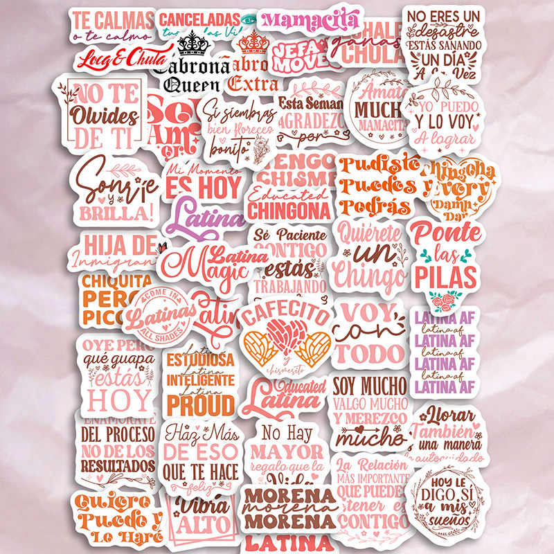 48pcs Latina Positive Quote St - Vintage Fashion Magazines incelemesi ve fiyatı