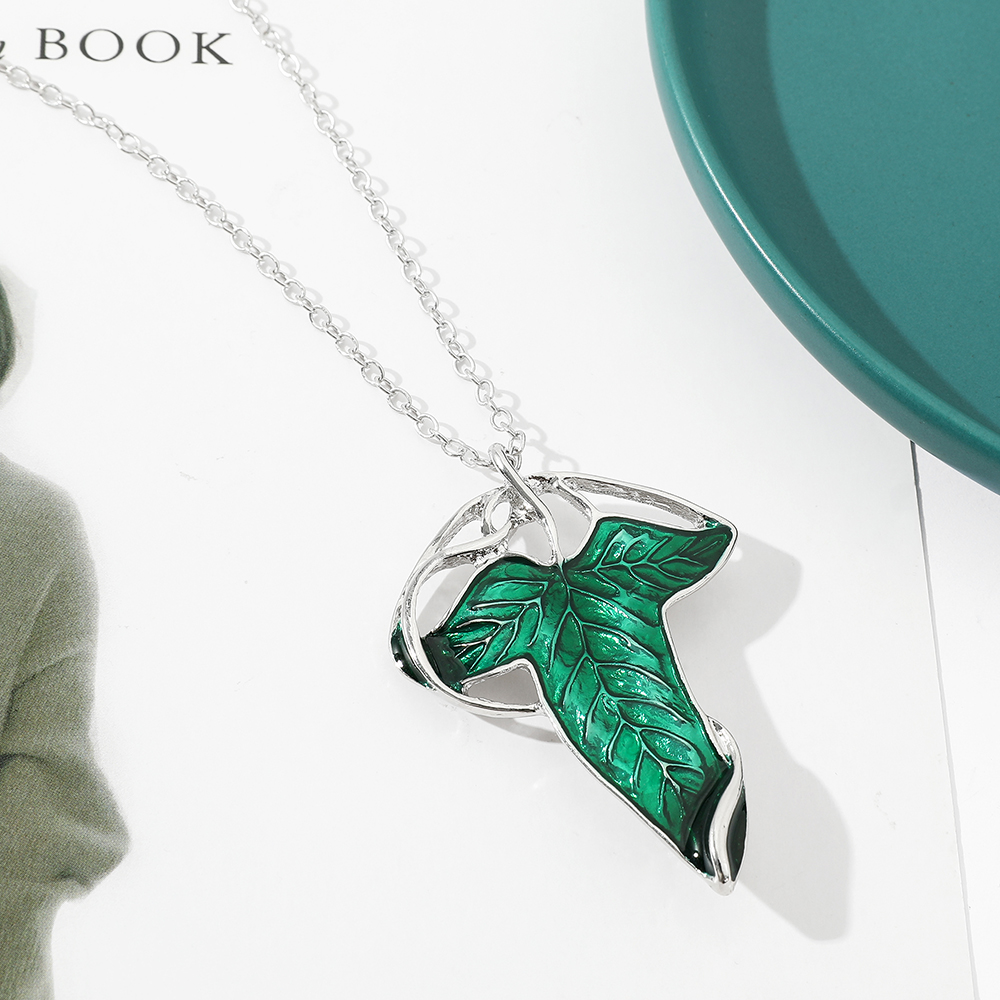 Vintage Green Leaf Pendant Nec - Vintage Fashion Tv incelemesi ve fiyatı