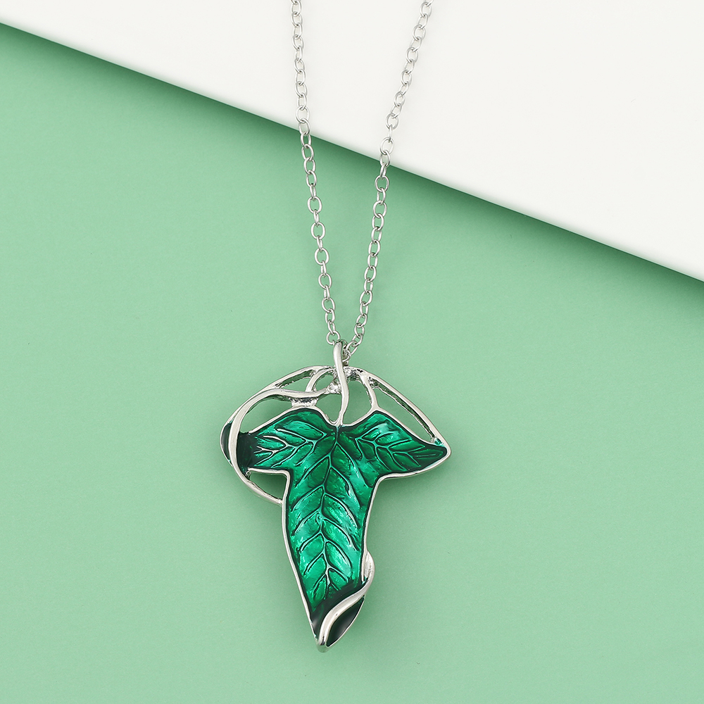 Vintage Green Leaf Pendant Nec - Vintage Fashion Tv incelemesi ve fiyatı