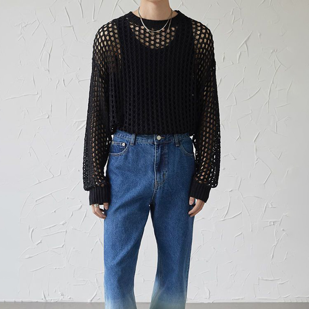 Mens Y2k Hollow Out Outfits Se - Vintage Fashion Outfits Men incelemesi ve fiyatı
