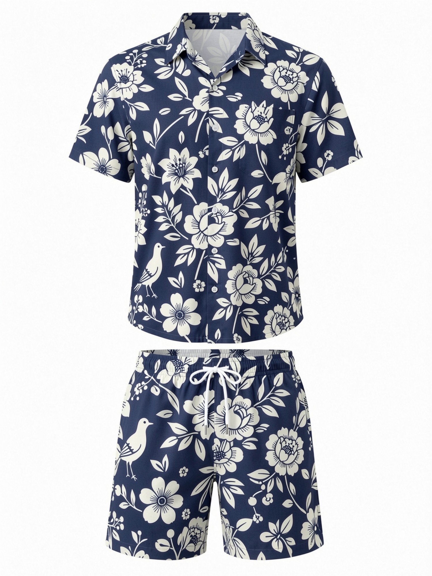 Mens Floral Short Sleeve Shirt - Printed Floral Shirt incelemesi ve fiyatı
