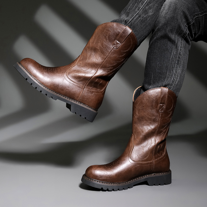 Fashion Mens Cowboy Boots New  - Vintage Fashion Boots incelemesi ve fiyatı