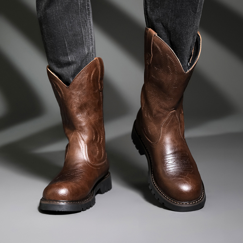 Fashion Mens Cowboy Boots New  - Vintage Fashion Boots incelemesi ve fiyatı