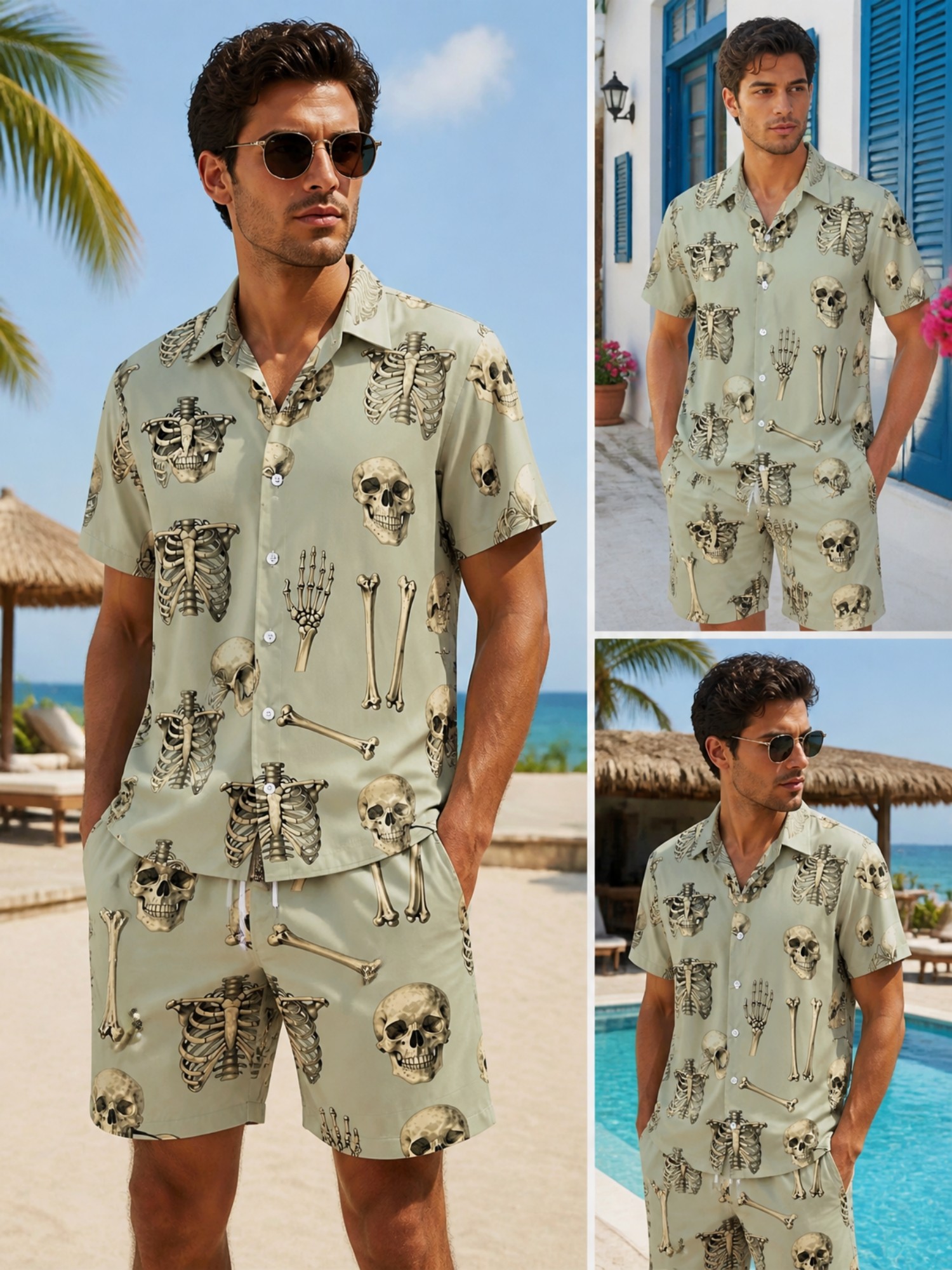 Mens Floral Short Sleeve Shirt - Printed Floral Shirt incelemesi ve fiyatı