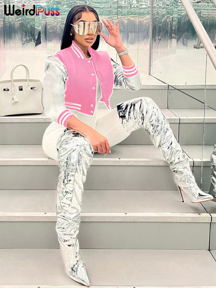 Weird Puss Fluffy Letter Short - Varsity Jacket Wool incelemesi ve fiyatı