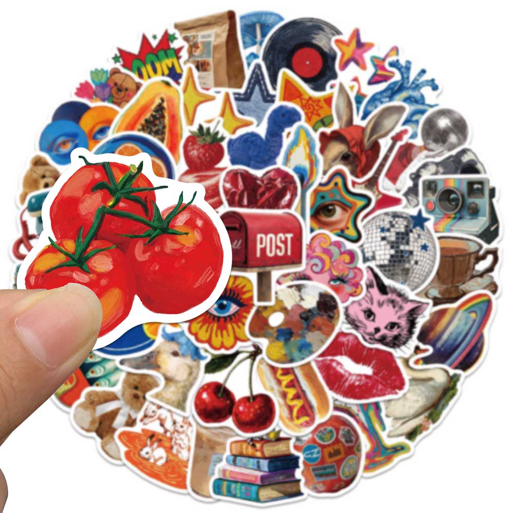 50pcs Vintage Y2K Sticker Fash - Vintage Fashion Boutique incelemesi ve fiyatı